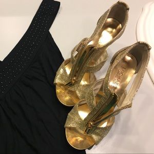 Michael Kors Gold Sparkle Heels